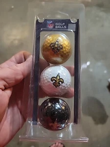 Authentic New Orleans Saints 3 Pack Team Golf Balls NFL RegulationSize FullColor - Picture 1 of 1