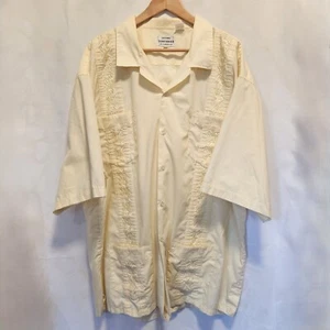 Original Guayabera by Dimension Herren 5XL Elfenbein Kubanisch Kurzarm Bestickt - Bild 1 von 11