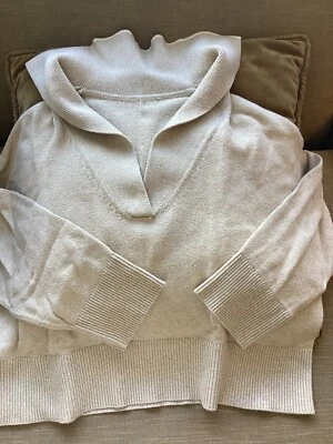 Suéter Pullover Nordstrom Avena Para Mujer Algodón Escote Plegable Elegante L Foto 1 de 4