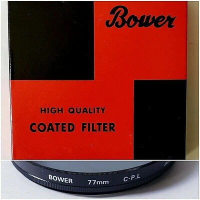 Bower 77 mm Circular Polarizing Filter Genuine Coated Optical Glass New In Box - Image 1 of 4