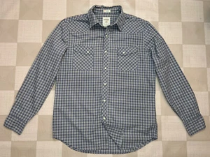 Fossil 54 Men Check Button Down Shirt Size M/ L - Picture 1 of 6