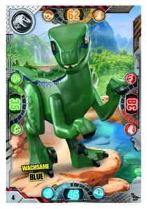 LEGO Jurassic World Series 2 Karta kolekcjonerska 4 - Czujny niebieski - Zdjęcie 1 z 1