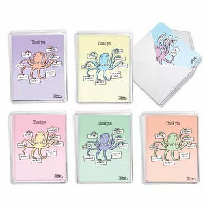 36 Gratitude Thank You Note Cards (6 Designs, 6 Each) - Many Thanks - Picture 1 of 6