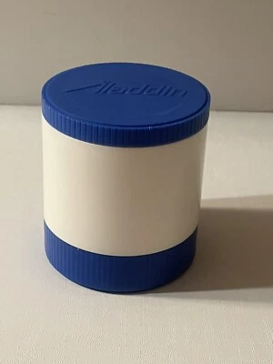 Aladdin vintage 6 oz. Tarro térmico aislante modelo # 7000 con tapa congelador azul Foto 1 de 4