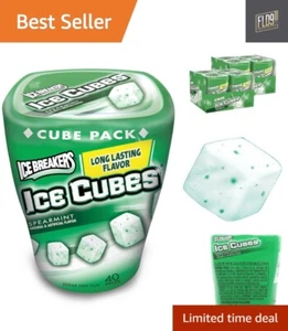ICE CUBES Spearmint Chewing Gum Sugar Free, 40-Count Pieces, Pack of 8 - Picture 1 of 12
