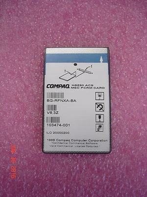 BG-RFNXA-BA, 103474-001  COMPAQ HSZ80 ACS MSC PCRM CARD, V8.3Z FIRMWARE - Image 1 of 2
