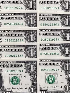 25 February 1930 to 1939 BIRTHDAY Note $1 One Dollar Bill 19.99 / Each - Picture 1 of 11