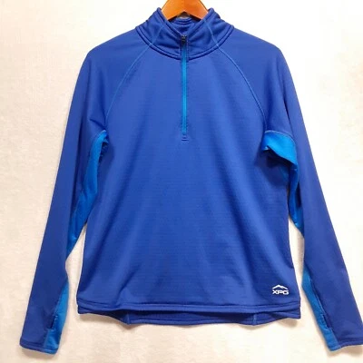 Top deportivo de manga larga Cabelas XPG para mujer talla L/azul/1/4 cremallera/exterior/pulgares Foto 1 de 4