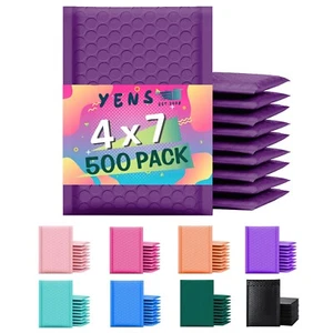 Yens® 500 #000 Poly Bubble Padded Envelopes Mailers 4 X 7 -Purple - Picture 1 of 6