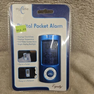 Allarme tascabile digitale ora data temperatura forte beep snooze portatile compatto - Foto 1 di 5