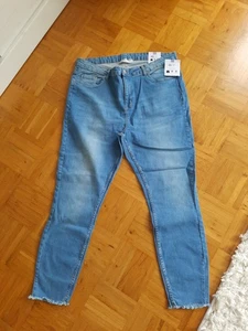 Neu Fetzige JEANS MIT Fransensaum Gr. 46 Stretch High Waist - Bild 1 von 6