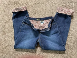 Eddie Bauer Jeans Flanell gefüttert Stretch Damen Größe 8 ~ ECU ~ 32/31 - Bild 1 von 4