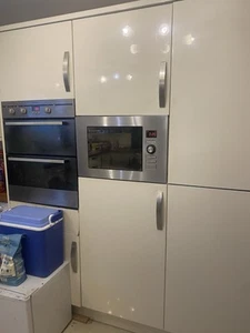Modern Gloss White Kitchen Cupboards – Full Set – Used – Good Condition - Picture 1 of 5