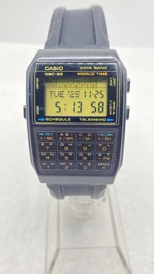 Orologio Casio DBC-62 Vintage Calcolatrice Digitale Banca Dati Tono Nero Funzionante - Immagine 1 di 4