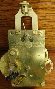 Vtg Small Forestville Clock Movement 4" x 2.75" - Picture 1 of 3