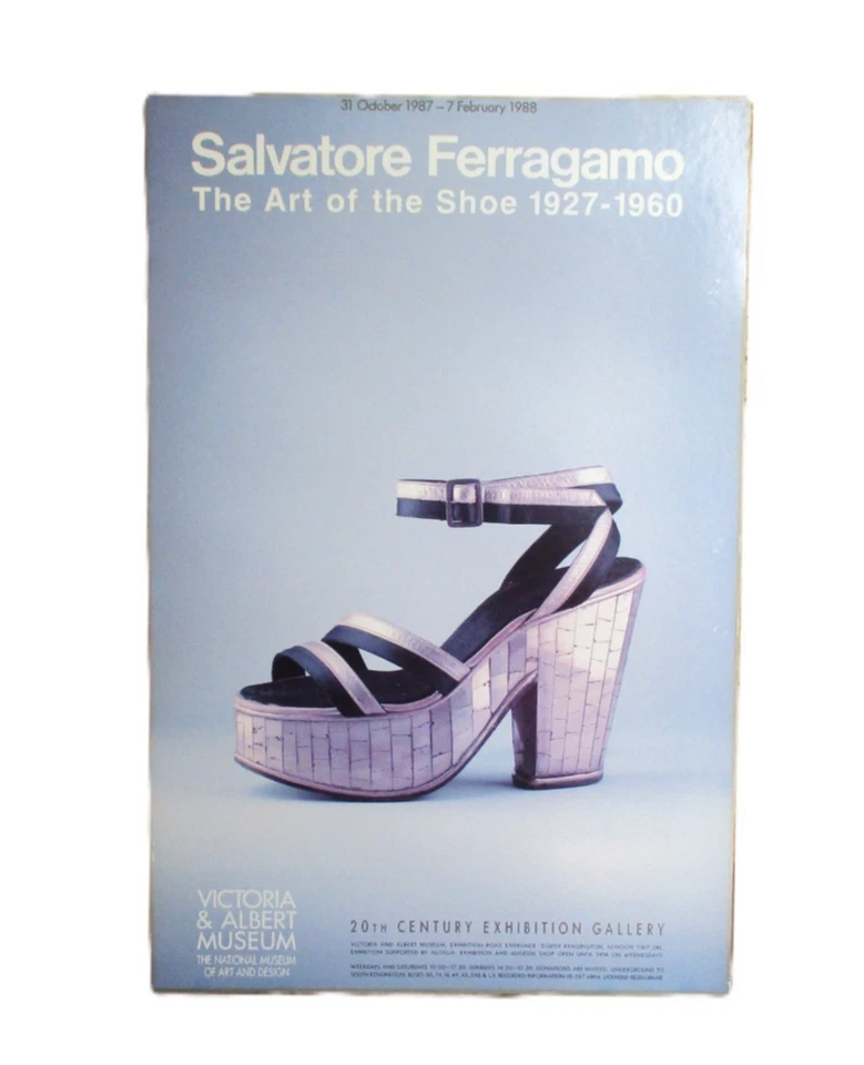 Salvatore Ferragamo Exhibition Poster 1988 Victoria & Albert Museum Art of Shoe - Image 1 of 4
