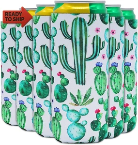 6er Pack Slim Dosenkühler Skinny Can Sleeve 12Oz Isolator Dosenkühler Soft Neopre - Bild 1 von 12