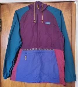 LL Bean Jacket mens Sz: M, Blue John Mayer Aztec Anorak Mountain Classic Hooded - Picture 1 of 11
