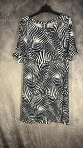 robe tommy bahama shift femme noir blanc imprimé tropical XL - Photo 1/11