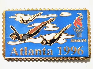 1996 Atlanta Olympics USPS Stamp Womens Diving Hat Lapel Pin - Picture 1 of 1