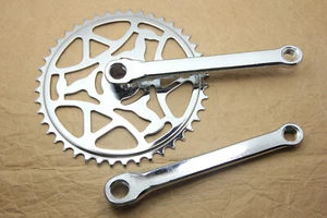 Fahrrad Fahrrad Kurbelgarnitur Kettensatz 44T 170mm für 1/8'' Kette Stahl Single Speed - Bild 1 von 3
