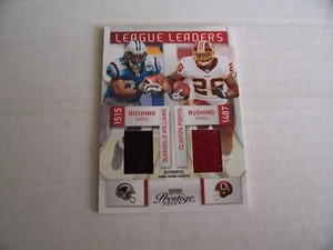 2009 PLAYOFF PRESTIGE LEAGUE LEADERS D. WILLIAMS / CLINTON PORTIS GAME-WORN #D/ - Picture 1 of 2