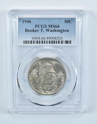 1946 Booker T Washington Commemorative Half Dollar MS66 PCGS Blue Label - Image 1 of 4
