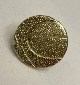 Basketball Letterman's Jacket Pin High School Vintage Gold Color Metal Vintage - Picture 1 of 2