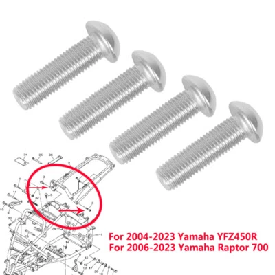 For Yamaha YFZ450R Stainless Steel Sub Frame Bolts 92012-90034,90149-10034-00 - Image 1 of 4