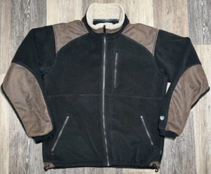Kuhl Alpenwurxs Fleece Jacket Men's Size Large Full Zip Black Brown Gorpcore - Picture 1 of 10
