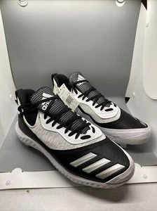 Adidas Icon V Bounce Baseball Cleats Black White EE4131 Men's Size 13.5 - Picture 1 of 6