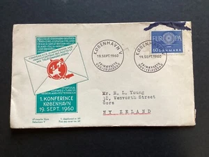 DÄNEMARK 1960 Europa FDC und PTT Konferenz, Kopenhagen bis NZ (K1206) - Bild 1 von 2