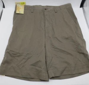 NWT Caribbean Brown Trunks Shorts Men’s Size 34 Gray 9" Inseam - Picture 1 of 7