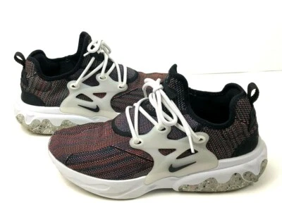 Nike Mens React Presto Flyknit Running Shoe Black Gray Pink Sneakers Size 9M GUC - Image 1 of 4