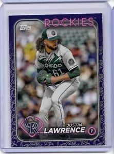 2024 Topps Series 1 Team Border Variation SSP Case Hit Justin Lawrence Rockies - Picture 1 of 1