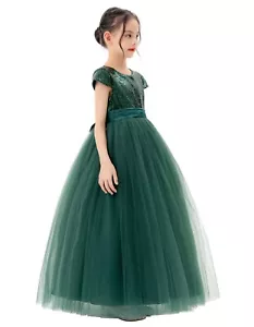 Sequins Tulle Flower Girl Dresses Toddler Formal Dresses Girls Tulle Dresses - Picture 1 of 50