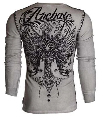 Camisa térmica para hombre Archaic by Affliction DEAD REDEMPTION gris motociclista Foto 1 de 4