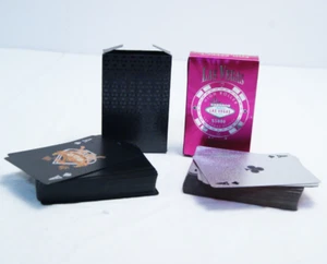 2 Decks: Las Vegas Foil Playing Cards Pink Silver + Black & Gold Playing Cards - Picture 1 of 11