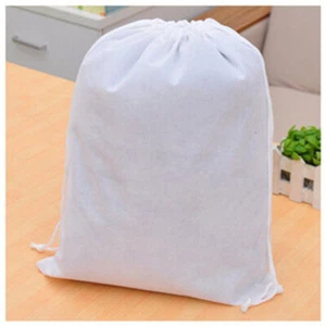 White Portable Shoe Bag Travel Sport Storage Pouch Drawstring Dust Bag Non-woven - Picture 1 of 1