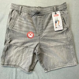 Wrangler NWT Boy's Skater Shorts - Relaxed, Gray Denim - Size 2XL 18 Elastic - Picture 1 of 4