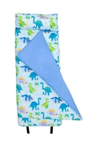 Wildkin Original Nap Mat w/ Pillow & Attached Blanket,Toddlers Dinosaur 50x20" - Picture 1 of 6