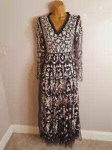 NEEDLE AND THREAD VICTORIA DITSY V-NECK BALLGOWN UK SIZE 10 US SIZE 4 - Picture 1 of 24