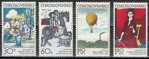 Cecoslovacchia nuovo di zecca 1973 Mi 2117-2120 Sc 1859-1862 arte grafica ceca e slovacca ** - Foto 1 di 2