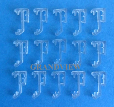 15 pcs 1 Inch Single Slat Clear Valance Retainer Clips 1" for Wood or Mini Blind - Image 1 of 2