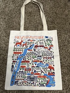 New Hampshire Boutique Map Art Tote - Picture 1 of 6