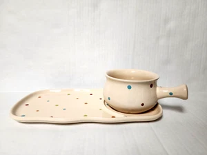 Temp-tations Polka Dot 18-ounce Soup Mug & Sandwich Set  Discontinued - Picture 1 of 6