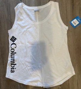 Columbia Women’s Cade Cape Casual White Tank Top NWT (L) Omni Wick - Picture 1 of 5