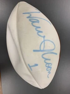 WARREN MOON AUTOGRAPHED FOOTBALL HALL OF FAME NO COA HOUSTON OILERS CFL SEAHAWKS - Picture 1 of 6