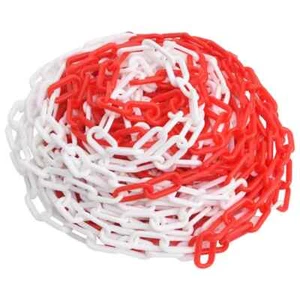 Absperrkette Rot und Weiß 100 m Ø4 mm Kunststoff - Bild 1 von 2