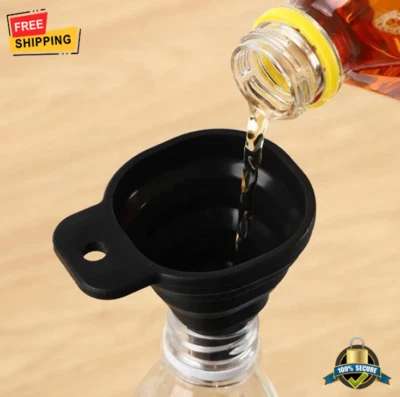Foldable Silicone Funnel - Compact, Durable, and Easy to Use for Kitchen Tasks - Image 1 of 4